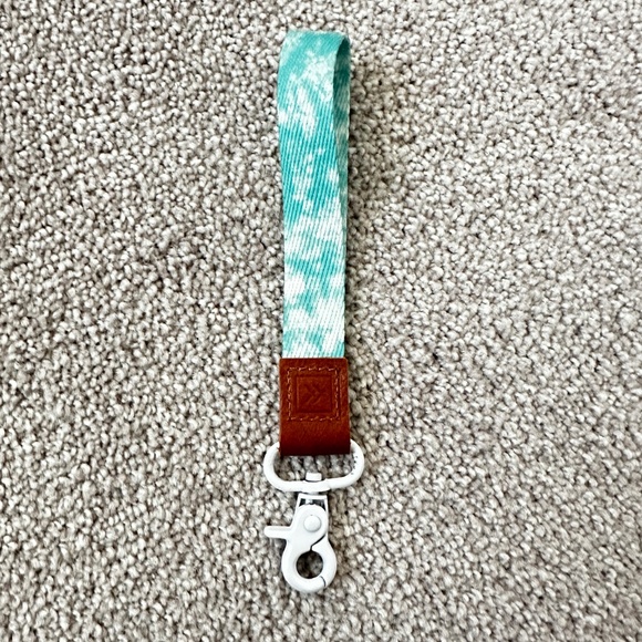 EUC Thread Wrist Lanyard in Haze - Teal and White - Picture 1 of 5
